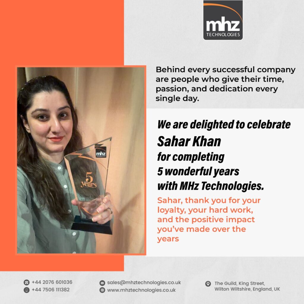 5 Years at MHz Technologies Uk